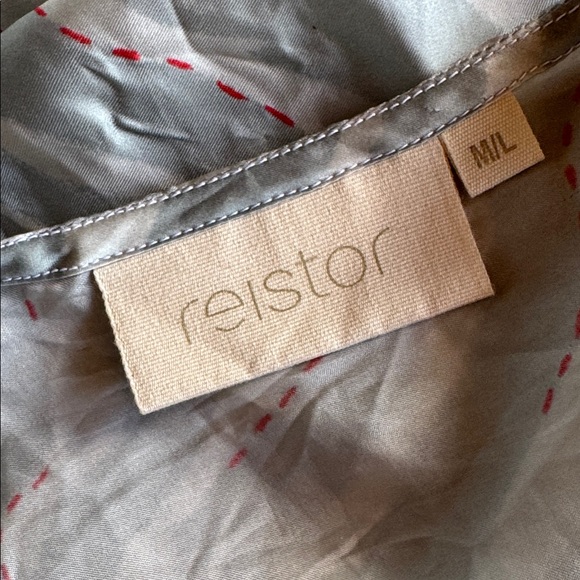 Reistor The Beach to Bar Gray Zebra Striped Maxi Dress Size M/L - Picture 4 of 12